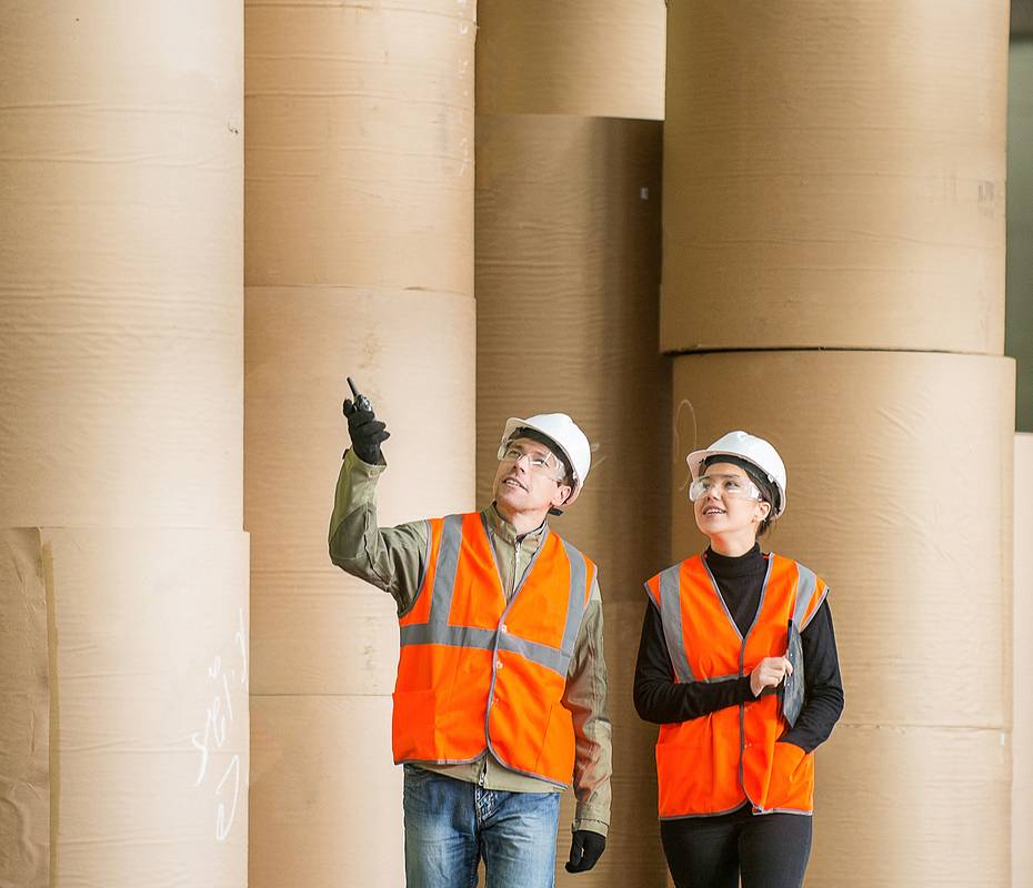 workers-examining-paper-rolls